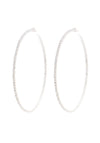 Classic Basic Rhinestone Hoop Earrings