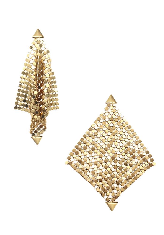 Swarovski gold mesh on sale earrings